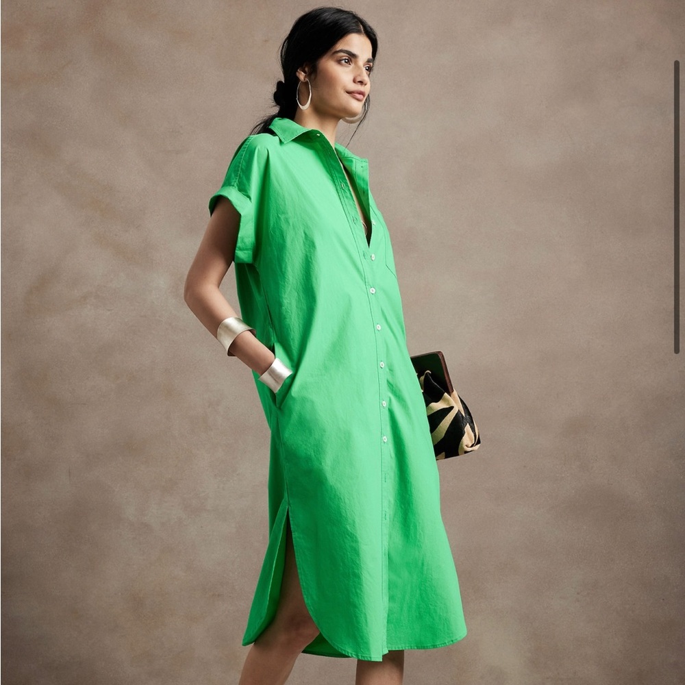 NWT Banana Republic Classic Shirtdress Midi